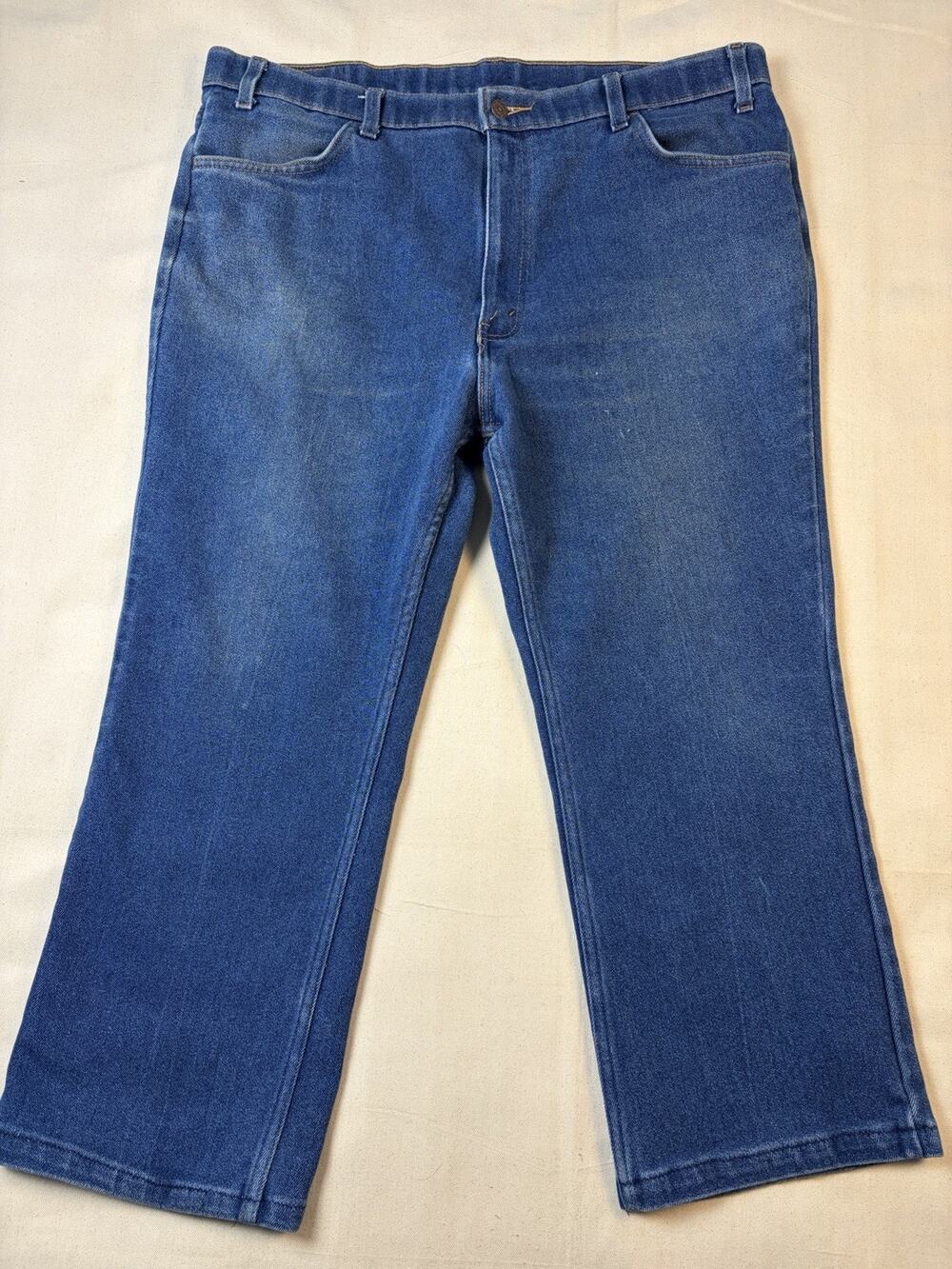 Vintage Levis Orange Tab Jeans Mens White Cloth Patch YKK Zip Button 977 1980s⁠